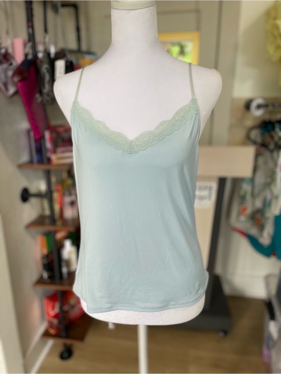 Liz Claiborne Tops - Ice Blue Lace-Trim Camisole Top